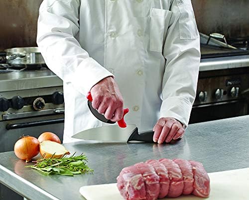 Hand-Held Kitchen Knife Sharpener for Chef Knives (1 Pack) – Professional Grade Tool with Reversible Carbide Blades, Stainless Steel & Safety Finger Guard - Knife Sharpening Use by Chef Master 90015