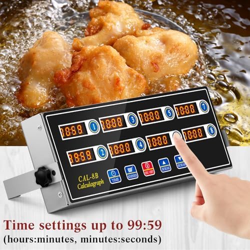 Relaxweex 1 Pack Commercial Digital Kitchen Timer for Cooking, 8 Channel