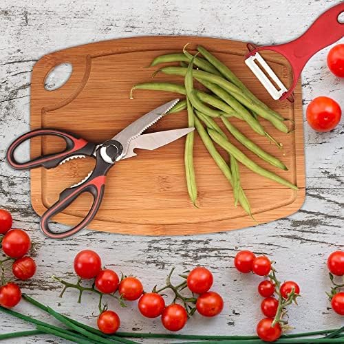 Premium 5-in-1 Kitchen Shears with Peeler Set - 1 Set (1 Scissor & 1 Peeler)