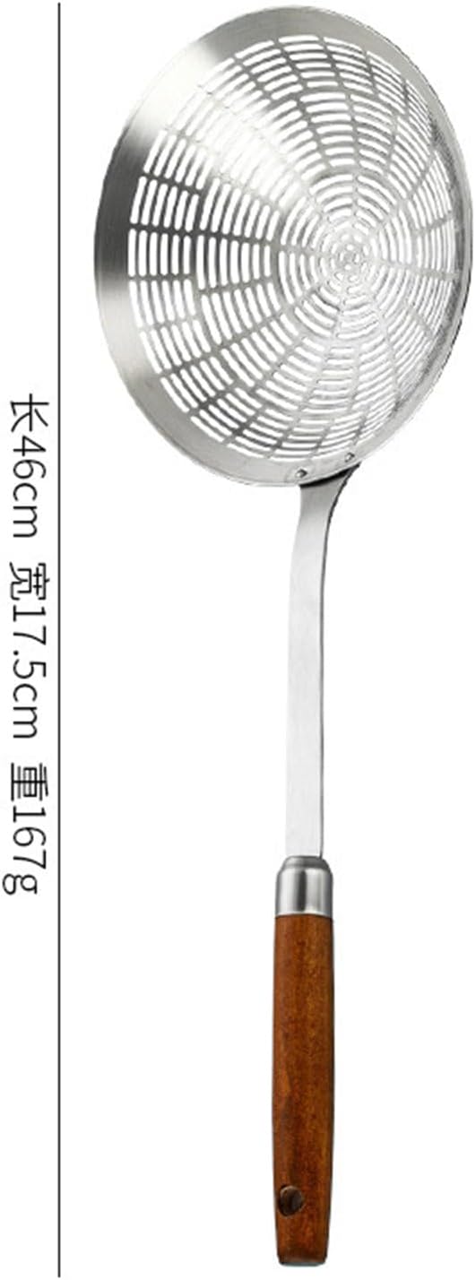 Large Bowl Slotted Spoon Comfortable Grip Handle Skimmer Ladles for Draining and Cooking Metal Kitchen Utensils Tool Restaurant Tool