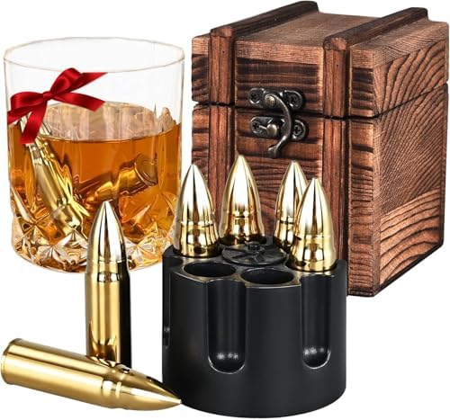 EooCoo Mens Gifts, Whiskey Stones Gift Set with 6 Pcs Stones and Box