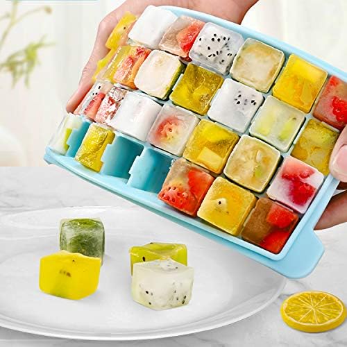 Ice Cube Trays Silicone Ice Cube Molds with Lids 3 Pack 108 Mini Small Square Ice Cubes,Easy Release Reusable and BPA Free Ice Cube Maker for Whiskey Storage,Cocktail,Beverages