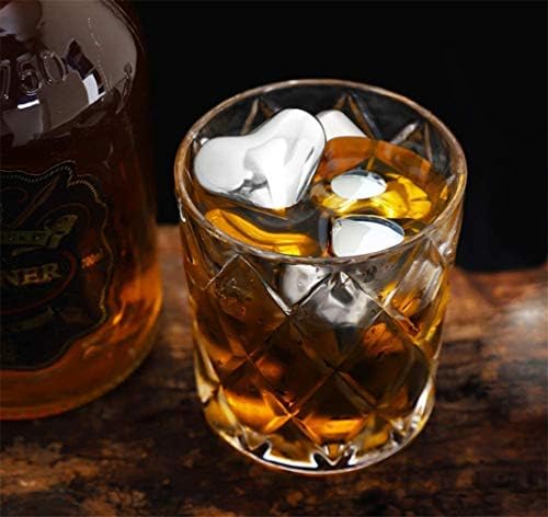 Stainless Steel Square Shaped Whiskey Stones Set Reusable Chilling Rocks Ice Stones Gift for Whiskey Lovers