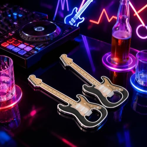 Guitar Shaped Bottle Opener, 2 Pack Metal Beer Opener Gift for Music Lovers