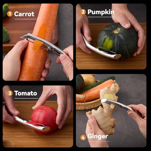 Straight Stainless Steel Potato Vegetable Peeler for Kitchen