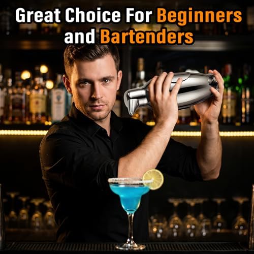 Penguin Cocktail Shaker with Strainer 17 oz