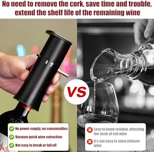 Vacuum Wine Dispenser, Multifunctional Wine Aerator, Wine Preservation System, Switchable Decanter & Wine Storage Function, Wine Accessories Gift for Wine Lovers, No Power & Consumables Required