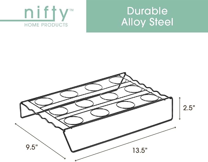 Nifty Ice Cream Cone Cupcake Baking Rack – Holds up to 12 Medium & Large Cupcake Cones, Non-Stick, Dishwasher Safe, Use for Baking, Cooling & Serving Treats