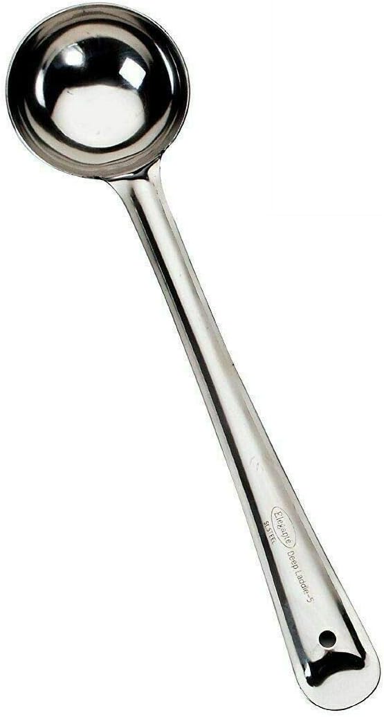 Ladle Skimmer Turner Chamcha Kadchi Palta Kitchen item Set of 3 Silver,13 inches