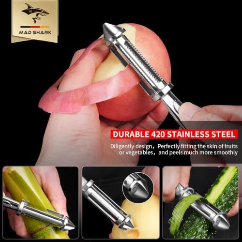 MAD SHARK Potato Peeler, Fruit Carrot Veggie Peelers for Kitchen
