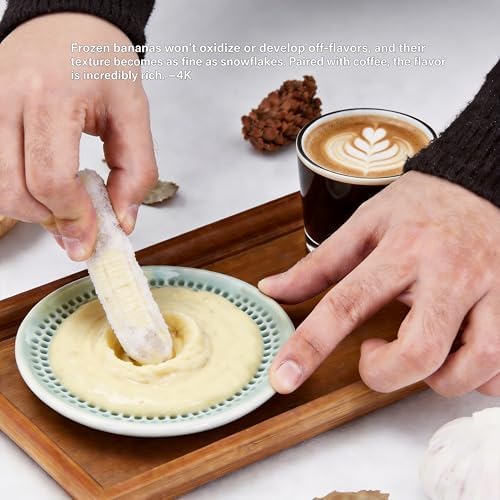 BIINONE All-in-One Ceramic Garlic Grater Plate 4-Piece Set - For Garlic, Ginger, Chocolate and Frozen Fruit-Comes with Peeler Brush and Stand