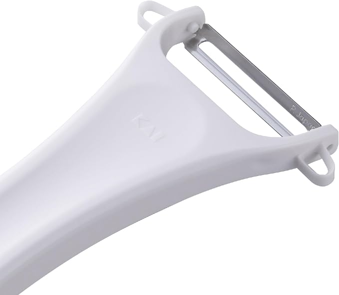 Kai Corporation KAI KITCHEN DH8014 Peeler, Julienne, Both Uses, Peeler, Julienne, Potato, Sprout Remover, White, Made in Japan