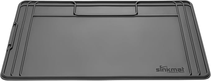 WeatherTech SinkMat – Waterproof Under Sink Liner Mat for Kitchen Bathroom – 28” x 19” Inches - Durable, Flexible Tray – Home undersink Organizer Must Haves, Black