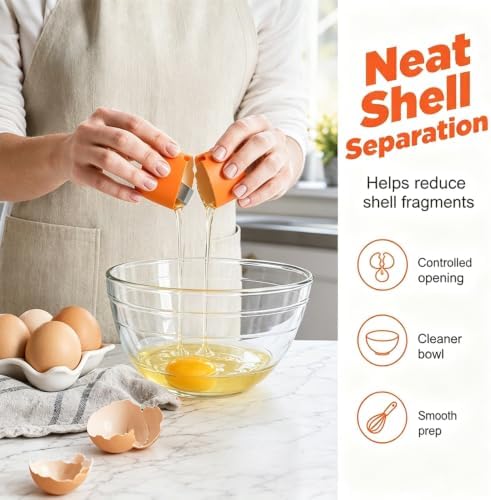 Egg Shell Opener Egg Cracker Tool, Stainless Steel Egg Shell Cutter，Yellow