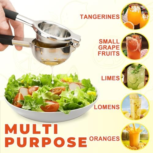 SHIKORI Lemon Squeezer,304 Stainless Steel Citrus Press Juicer