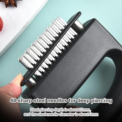 Meat Tenderizer - Homiladi Stainless Steel Meat Masher | Stainless Steel Mince Masher & Chicken Shredder | No Disassembly Needed | Dual-Use BBQ & Kitchen Tool for Steak Chicken Fish BBQ Tenderloin