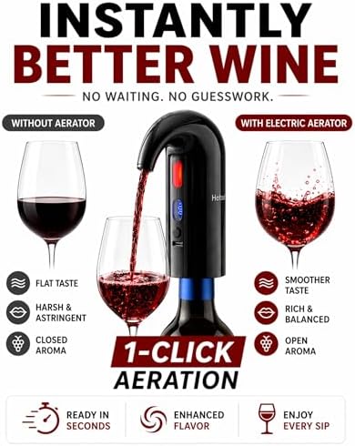Hotool Electric Wine Aerator, Automatic Wine Dispenser Pump, Wine Gifts