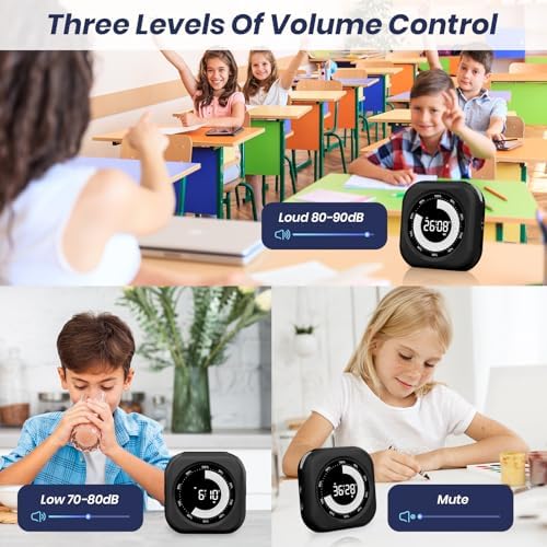 PERSUPER Visual Timer for Kids, Rechargeable 10-Hour Count Up/Down Timer