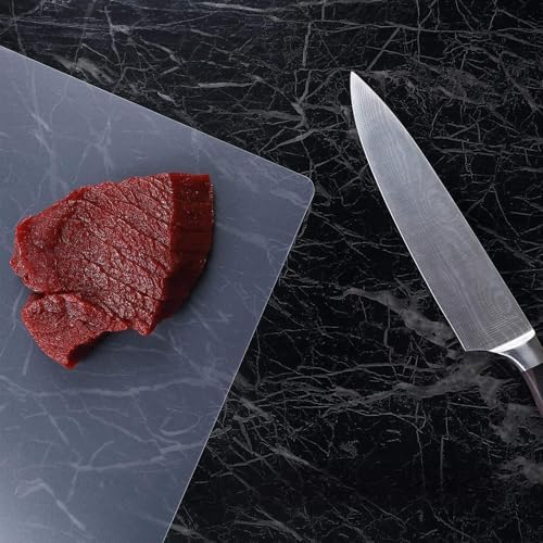 Boao 10 Pieces Flexible Plastic Cutting Board Multi Purpose Placemats Cutting Mats Vegetable Fruit Board, 15 x 12 Inch