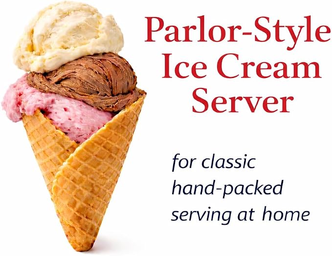 HIC Kitchen Classic Ice Cream Parlor Spade, Stainless Steel, Wide Flat Blade For Ice Cream Cakes Gelato Sorbet Frozen Yogurt, Set of 2