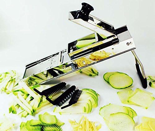 Mandoline Slicer - Vegetable Slicer - Stainless Steel by Gourmet Tek