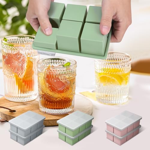 Large Silicone Ice Cube Molds 2 Inch,Easy Release Ice Cube Trays with Lid
