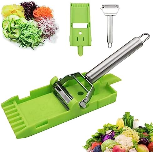 Alkyne Multi Pelador Doble Cuchilla,Multi Double Knife Peeler,Julienne Peeler,Julienne Strips, with Grating Plate, for Potato,Fruit, Vegetable (1pc)
