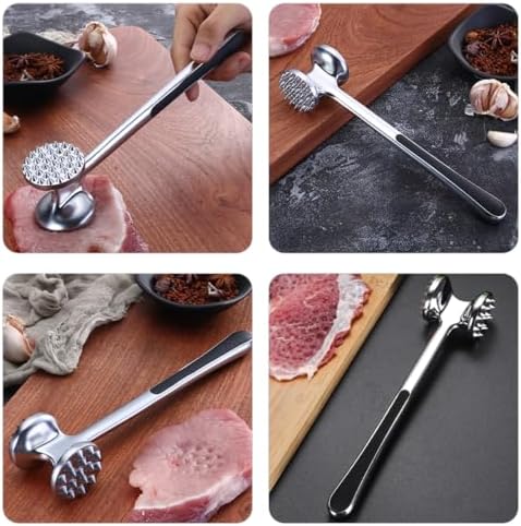 Meat Mallet for Cooking: Meat Mallet Metal Meat Tenderizer Powder Ground Beef Masher Meat Mallet Tenderizer Meat Tenderizer Hammer Meat Tool Gavel Meat Hammer Zinc Alloy
