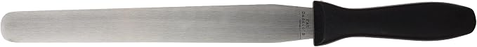 Fat Daddio's Stainless Steel Straight Spatula, 10 Inch, Black, Silver