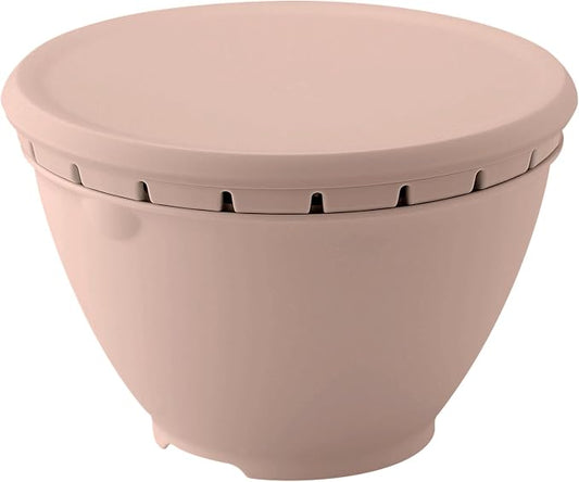 RISU GLIB113 N Rivieralista Ball Colander Set with Lid, Small, Pink, Made in Japan, Microwave Safe, 7.1 inches (18 cm)