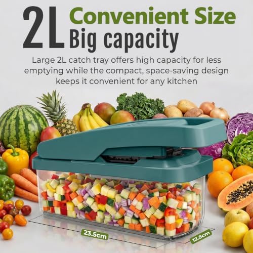 Multifunctional Vegetable Chopper & Mandoline Slicer, Veggie Chopper