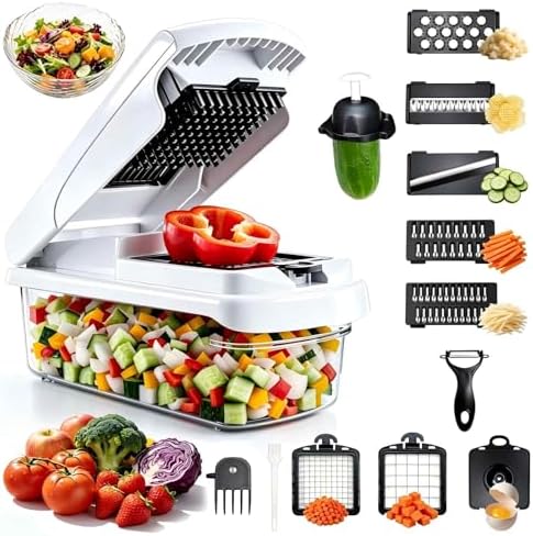 12-in-1 Veggie Chopper 8-Blade Dicer Slicer Grater