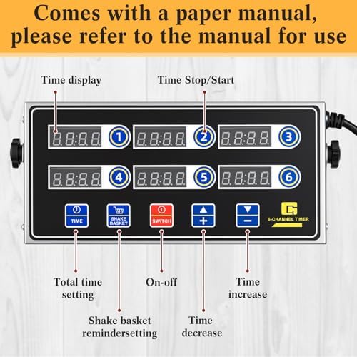 Relaxweex 2 Pack Commercial Digital Kitchen Timer for Cooking, 6 Channel
