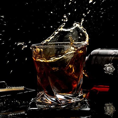 Whiskey Glass Gifts Set with Vintage Wood Box, Ideal Gifts for Men, Dad Him