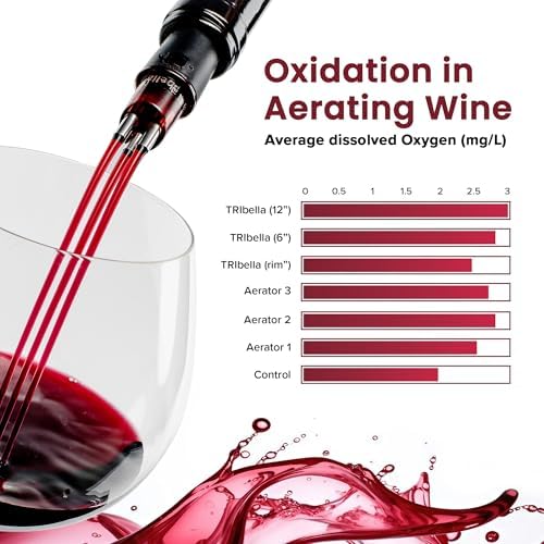 Classic Wine Aerator, Multi-Stream Wine Aeration 3 Stainless Steel Spouts