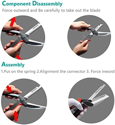 Vegetable Scissors and Food Cutter - Kitchen Shears With Cutting Board, Quick Slicer, Chopper for Meat and Vegetables