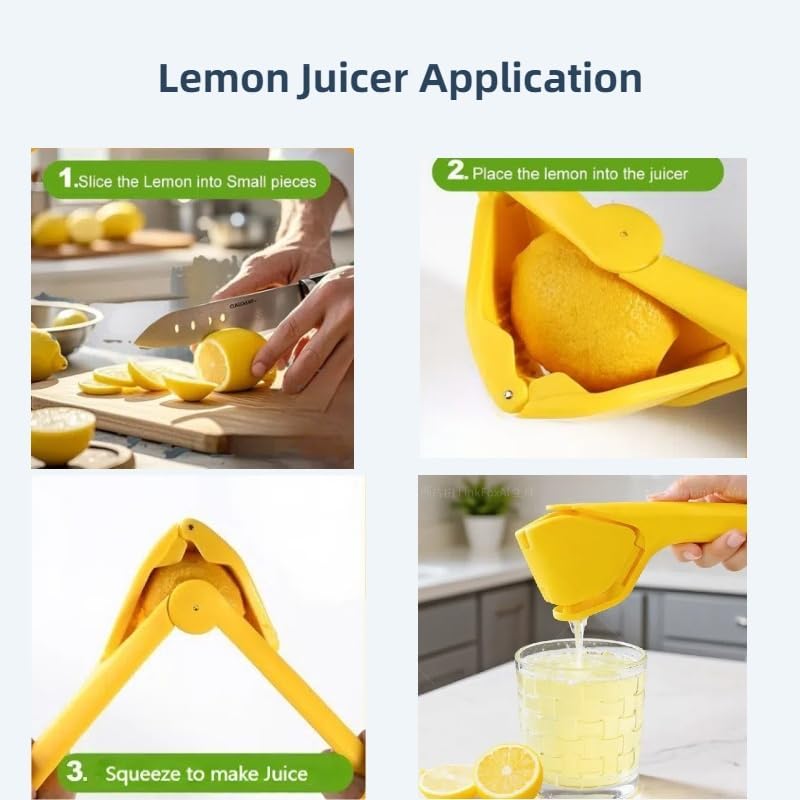 Lemon Squeezer, Effortless Manual Flat Lime Juicer, Hand Press, Folds Design,Fully exploit,Easy to Make Juice From Lemon, Lime, Orange