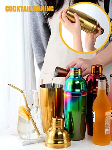 Buyer Star Cocktail Shaker Bar Set, Juice Shaker, 25oz Martini Shaker, Fast Cooling Drink, 8-piece Bartender Kit Drink Bartender Stick Tool Set