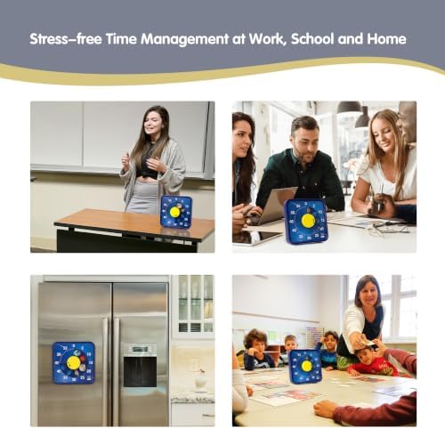TWENTY5 SEVEN Galaxy Visual Timer for Kids, 7.5 Inch 60 Minute Countdown Timer, Mechanical Magnetic 1 Hour Clock for Classroom Teaching, Homework, Exam, Office Meeting & Time Management, Blue