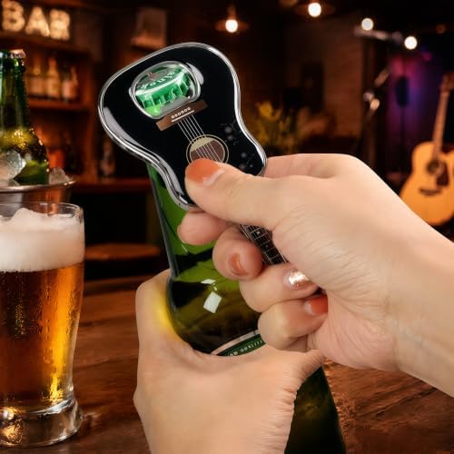 Guitar Shaped Bottle Opener, 2 Pack Metal Beer Opener Gift for Music Lovers