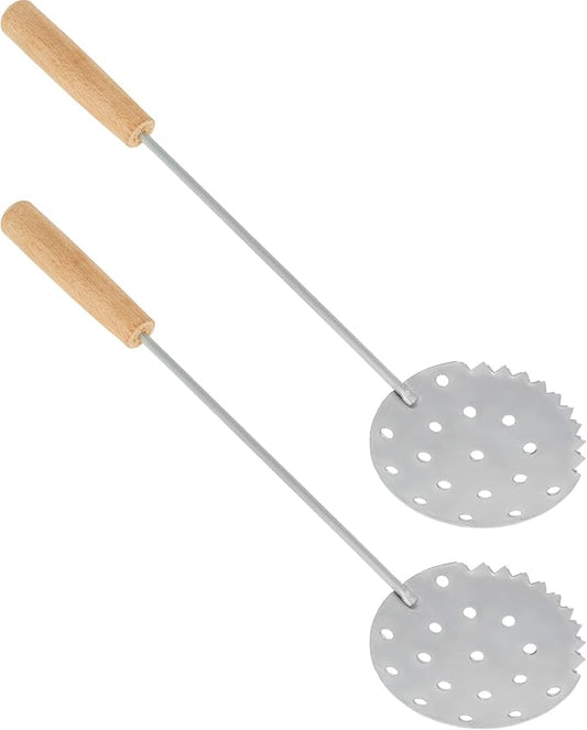 Ice Fishing Skimmer - Pack of 2 - Metal Ice Scoop - Ice Fishing Scooper Ice Ladle