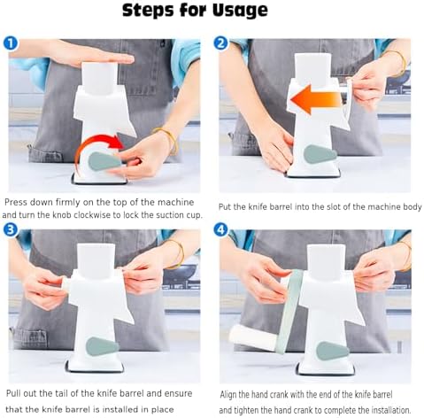 Dachenus Cheese Grater Rotary Cheese Grater,Versatile Cheese Shredder