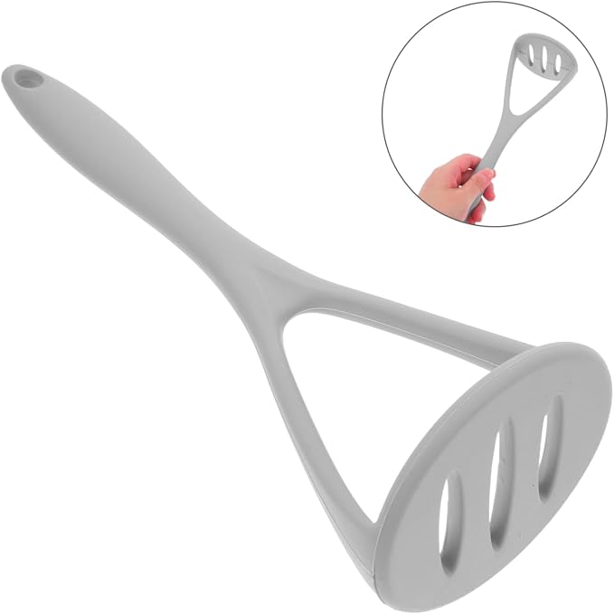 Potato Ricer Food Grade Silicone Potato Masher for Mashed Potatoes Fruit and Vegetable Puree Lightweight Kitchen Gadget with Comfortable Grip Gray