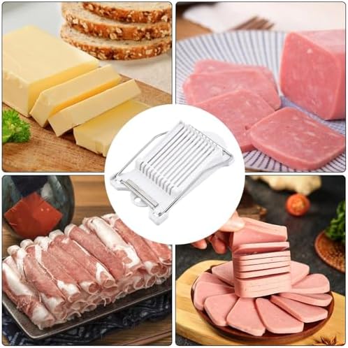 Cheese Slicer Cutter Tool | Luncheon Meat Slicer | Tomato Slicer Kit, Stainless Steel Luncheon Meat Slicer, Handheld Quick Slicer Evenly Strong For Cheese, Ham, Avocado, Hot Dogs
