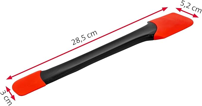 Westmark 15482270 Cooking and Dough Scraper, Silicone, Red, Black