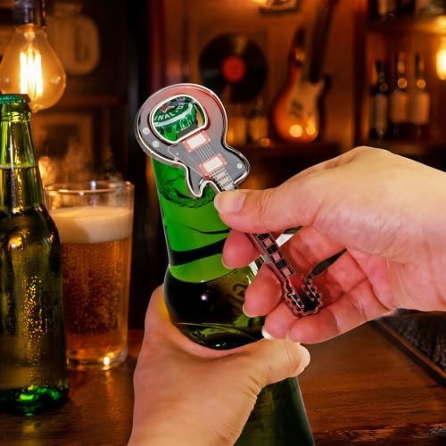 Guitar Shaped Bottle Opener, 2 Pack Metal Beer Opener Gift for Music Lovers