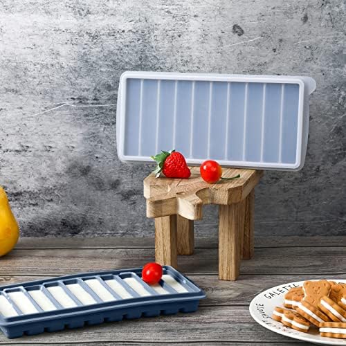 Eaasty 2 Pcs Breastmilk Freezer Storage Baby Food Milk Freezer Trays, Blue