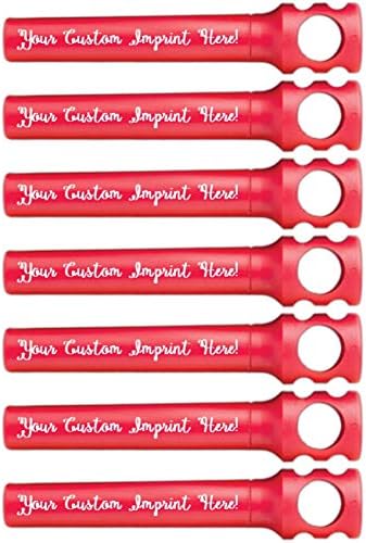 Personalized Pocket Corkscrew - Wine Bottle Opener- Custom Printed Name - Imprinted with Your Name, Logo or Message - Great Gift Ideas - FREE PERZONALIZATION - 12 Corkscrews per Box (Red)