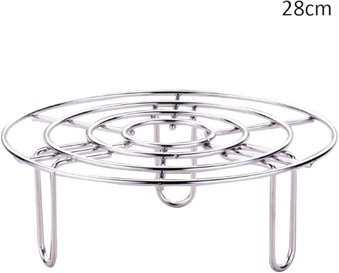 Steam Rack, Heavy Duty Steaming Rack Stand, Stainless Steel Round Steamer Cooling Rack Trivet, Pot Steamer Insert Food Stand, Steaming Cookware Accessories(Size:27.5cm/10.83in)
