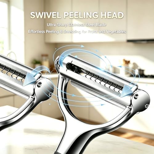 2-in-1 Julienne Peeler Vegetable Peeler for Kitchen, julian tool